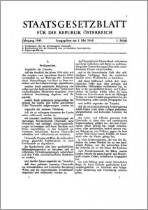 Regierungserklärung 1945